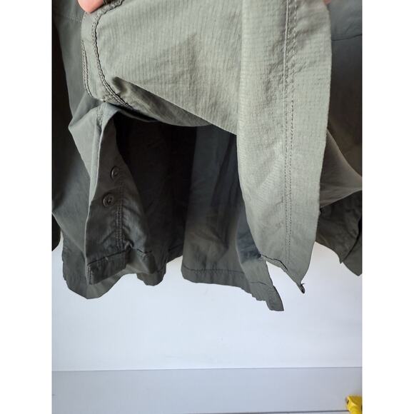 The North Face Mens Button Up Long Sleeve Zip Away Shirt Size XL Olive Green - Picture 6 of 14